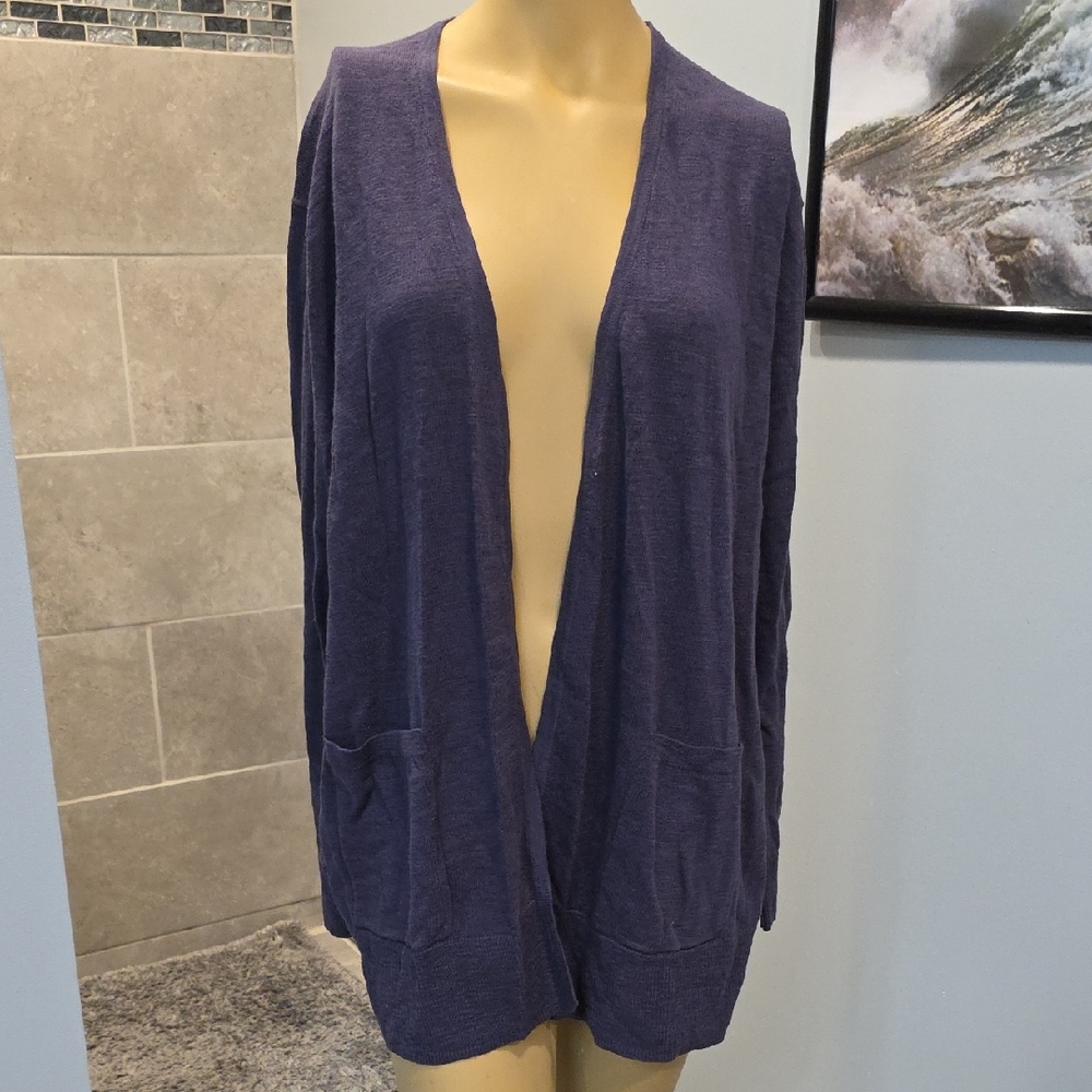 Madewell Open-Front Blue Cardigan with Pockets. NWT!